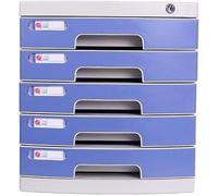 ININOSNP Schedario con serratura for dati, ufficio, cassetto portaoggetti, organizer da scrivania riservato, grigio