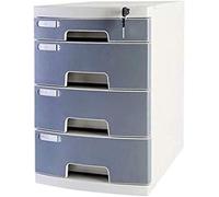ININOSNP Schedario Schedario a 4 cassetti Schedario con Serratura Desktop Scatola di archiviazione Dati Cassetto Organizzatore Organizzatore di File Forniture for Ufficio