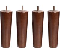 ININOSNP Set di 4 mandrini for mobili in legno massello filettati M10 in legno di noce rastremati di ricambio for divano, tavolo e sedie (Color : Straight, Size : 20cm/7.9inch)