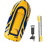 ININOSNP Set gommone for Adulti, Barca da Pesca Gonfiabile, Kayak Gonfiabile con Remi, Pompa, zattere d'Acqua for Il Lago