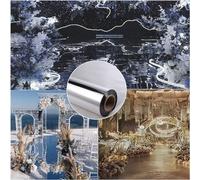 ININOSNP Tappeto da corsa decorativo for corridore corridoio con specchio argento a doppia faccia, tappeto da corsa tagliabile sullo sfondo della festa di laurea(Size:1.2X50m)