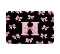 Initial Alphabet H Monogrammed Bow Cute Letter Bowknot Pink Kawaii Tapis D'Entrée Retrò Tappeto Ingresso Zerbino Tappeto Per Zona Casa Balcone 40x60Cm