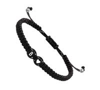Initial Bracelet For Women - Stainless Steel Adjustable Standard Size | Couple Heart Design Charm Bracelet, 26 Letters Initial Jewelry Gift For Boys Girls, Handmade Friendship Bracelets | Gift Use