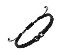 Initial Bracelet For Women - Stainless Steel Adjustable Standard Size | Couple Heart Design Charm Bracelet, 26 Letters Initial Jewelry Gift For Boys Girls, Handmade Friendship Bracelets | Gift Use