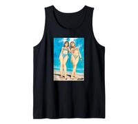 Initial D Bikini Anime Girls on Beach Street Racing Manga Canotta
