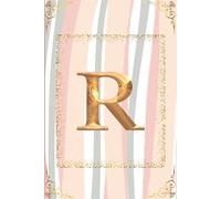 Initial R: Stay golden journal, size 6"x9", lined white 120 pages for all age groups
