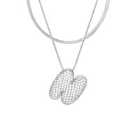 Initial s for Women, Balloon Bubble Letter, Plated Dainty Personalized Puffy Name s