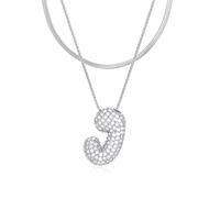 Initial s for Women, Balloon Bubble Letter, Plated Dainty Personalized Puffy Name s