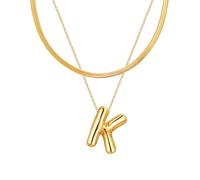 Initial s for Women, Balloon Bubble Letter, Plated Dainty Personalized Puffy Name s