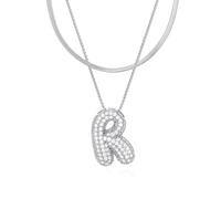 Initial s for Women, Balloon Bubble Letter, Plated Dainty Personalized Puffy Name s