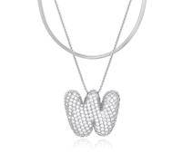 Initial s for Women, Balloon Bubble Letter, Plated Dainty Personalized Puffy Name s