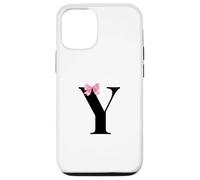 Initial Y Name Coquette Monogram Letter With Pink Bow Custodia per iPhone 12/12 Pro
