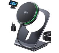 INIU Caricatore Wireless iPhone 15W, Certificato Qi2 Compatibile con Mag-safe Rapido Base di Ricarica, Wireless Charger per iPhone 16 Pro/15 Plus/14/13/12 Series.