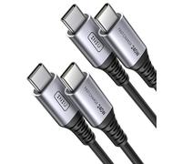 INIU 240W Cavo USB C a USB C, [2Pezzi 2m] PD3.0 Cavo USB Type-C Ricarica Rapida, Nylon Cavo USBC per iPhone 17 Pro Max, MacBook Air, iPad Pro, Samsung Galaxy S25 Ultra, Pixel 10, Steam Deck Switch ECC