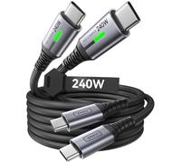 INIU 240W Cavo USB C a USB C, [2Pezzi 2m] PD3.0 Cavo USB Type-C Ricarica Rapida, Nylon Cavo USBC per iPhone 16 Pro Max, MacBook Air, iPad Pro, Samsung Galaxy S24 Ultra, Pixel 9, Steam Deck, Switch ECC