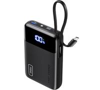 INIU 45W Power Bank, 20000mAh Ricarica Rapida Powerbank con Cavo USB C Integrati, USB C In&Out PD3.0 QC4.0 Caricatore Portatile per iPhone 17 16 15 14 13 Pro Max Mini Plus Samsung Huawei iPad Pro