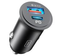 INIU Carica Batteria per Auto, 60W Total Presa Accendisigari USB C PD & QC 3.0 Fast Charging Caricabatterie, Caricatore Auto Compatibile con iPhone 16 15 14 13 12 Pro Max iPad Samsung S23 Tablet etc.