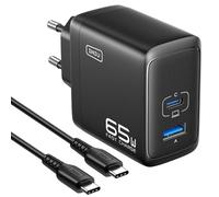 INIU 65W Caricatore USB C Alimentatore, 2 Porto USBA-USBC Adattatore di Alimentazione, Compatto e Salvaspazio, Caricabatterie Veloce per MacBook iPad Pro Air, iPhone 16 15 14 Pro Max, Galaxy S24 ecc