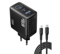 INIU 65W Caricatore USB C, [USBC *2 + USBA] 3-Porto Presa USB Caricatore Multipla PD & QC Carica Cellulare, USBC Caricabatterie per iPhone 16 15 14 Pro Max, iPad Pro Air, Samsung S25 S24 S23 Ultra ecc