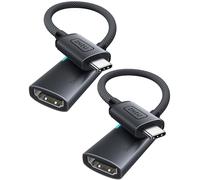INIU Adattatore da USB C a HDMI 4K@60 Hz, [2Pezzi 0.2 m] USB Type-C a HDMI Compatibile con MacBook Pro, iPad Pro, iPhone 17 16 Pro Max, Pixelbook, Surface Pro, Dell, XPS, Galaxy, e More