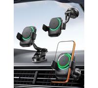 INIU Caricatore per auto da 15 W, caricabatterie magnetico wireless per auto, compatibile con caricabatterie da auto, supporto per telefono per bocchetta dell'aria/cruscotto per iPhone 16/15/14/13/12,