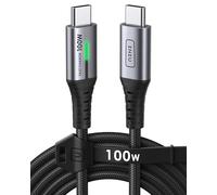 INIU Cavo USB C USB C 100W, 2m Cavo USB Type-C PD 5A Ricarica Rapida QC 4.0 Nylon Cavo Tipo C Caricabatterie Cellulare per iPhone 16 15 Samsung S22 Ultra iPad Pro MacBook Pixel 7 Pro ECC.
