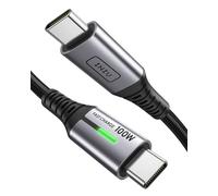 INIU Cavo USB C USB C, [nero, 0,3 m] Cavo USB-C 5A Ricarica Rapida QC 4.0 Nylon Cavo Tipo C Caricabatterie Cellulare per iPhone 15 Pro Max Samsung S24 S23 Ultra iPad Pro MacBook Pixel 7 Pro Switch PS5
