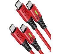 INIU Cavo USB Type-C to Type [2M+2M, Rosso] 100W PD 5A Cavo USB C USB C QC4,0 Ny