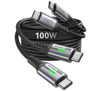 INIU Cavo USB Type C to Type [Nero 1m 1m] 100W PD Cavo USB C USB C QC4,0 Nylon