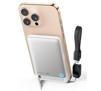 INIU Certificata Qi2 20W Power Bank Magnetica, Batteria Esterna Ultra Slim da 5000mAh, Power Bank Wireless da Viaggio con Ricarica Rapida per iPhone 16 15 14 Pro Max Mag Safe Case, Bianco