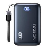 INIU Leopard Power Powerbank 20000mAh 65W Cavo Integrato Nero