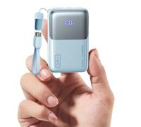 INIU Mini Power Bank, 45W 10000mAh Ricarica Rapida Powerbank, PD3.0 QC4.0 USB C Input & Output Caricatore Portatile per iPhone 17 16 15 14 13 Pro Max, Samsung S22, Azzurro Chiaro