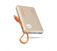 INIU Power Bank da 45 W, caricabatterie portatile a ricarica rapida con cavo USB C integrato, 10000 mAh, piccolo Powerbank di tipo C, batteria per iPhone 17 16 15 14, iPad, Samsung S25 S24 ecc. Viaggi