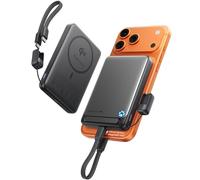 INIU Power Bank Magnetico 10000mAh, 15W Caricabatterie Solari Portatile Compatible con Magsafe, 45W mini Solare Power Bank con Cavo USB Type-C & Supporto Solo per iPhone Serie 17 16 15 14 13