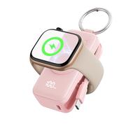 INIU Power Bank per Apple Watch, 5000mAh Caricabatterie Portatile con Cavo Integrato, Batteria da Viaggio Sottile con Portachiavi e LCD Display per iWatch 10/9/8/Ultra2/Ultra/SE