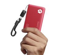 INIU Power Bank, Piccolo 45W Ricarica Rapida 10000mAh Caricatore Portatile | Cavo USB C Staccabile, Idoneo per Volo, Travel Essenziali da Viaggio, Powerbank per iPhone 18 17 16 Samsung S25 Xiaomi, Rosso