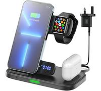 INIU Stazione di Ricarica Apple 15W Qi Caricatore Wireless 3 in 1 per iPhone