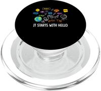 Inizia con Hello Friendship Inclusion Language Teacher PopSockets PopGrip per MagSafe
