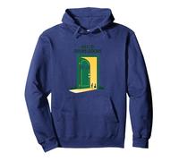 Inizia con Hello Green: Opens Doors Inspirational Art Felpa con Cappuccio, Unisex per Adulti, Navy, M