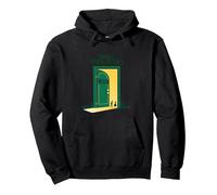 Inizia con Hello Green: Opens Doors Inspirational Art Felpa con Cappuccio, Unisex per Adulti, Nero, XL