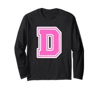 Iniziale Monogramma D Rosa per Nome o Cognome D Maglia a Manica