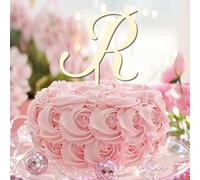 Iniziale R Cake Topper Lettera Monogramma Nome Legno Per Matrimonio Anniversario Decorazioni Festa Ghirlanda Paese Floreale Personalizza Il Tuo Topper Torta Regali Addio Al Nubilato