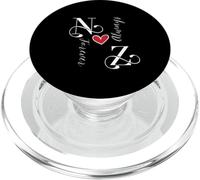 Iniziali di coppia N & Z, matrimonio, anniversario, inaugurazione della casa PopSockets PopGrip per MagSafe