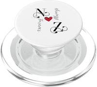 Iniziali di coppia N & Z, matrimonio, anniversario, inaugurazione della casa PopSockets PopGrip per MagSafe