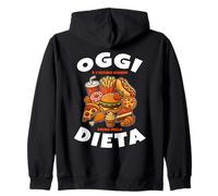 Iniziamo la dieta soltanto domani. Autoironia sul dimagrire Felpa con Cappuccio