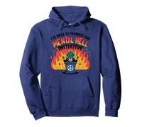 Iniziativa Inferno Mentale Divertente Dark Humor Devil Art Felpa con Cappuccio