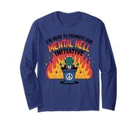 Iniziativa Inferno Mentale Divertente Dark Humor Devil Art Maglia a Manica