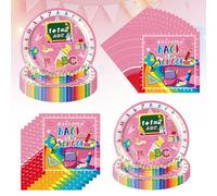 Inizio della scuola, set di stoviglie per feste per l'inizio della scuola, decorazione per 20 ospiti, numero ABC, piatti di carta, tovaglioli per la scuola, decorazione per ragazzi e ragazze, inizio