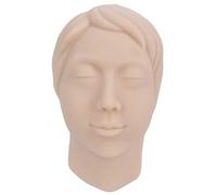 Injection Training Mannequin Face Model, Silicone Human Head Model Head Practice Training Suture Model with Simulated Bone Tissue and Real Sense of Operation Suitable for Medical(Female)