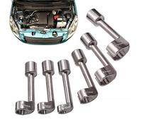 Injector Wrench Socket Set, Injector Lines Socket Tools, High Strength Automotive Kit Potable Metal Repair Kit Red Container Mechanical Steel Chrom-Molibdenum Steel